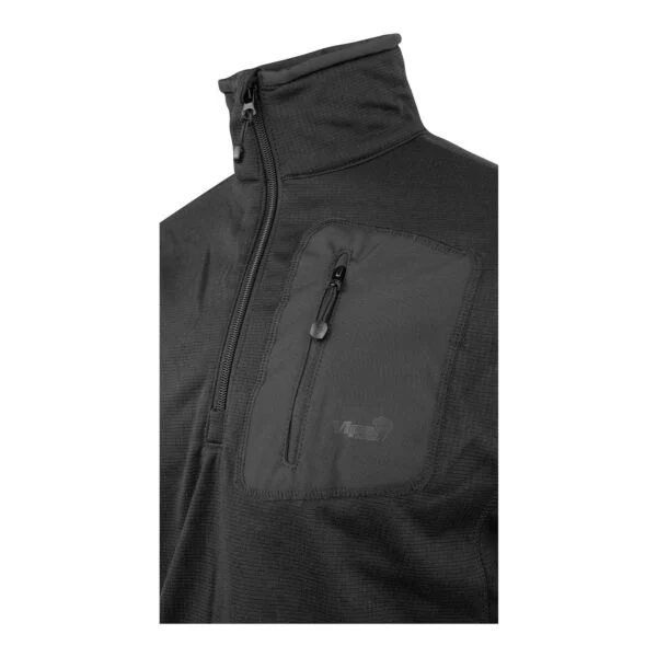 Viper Technical Mid Layer Fleece Top - Black - Image 6